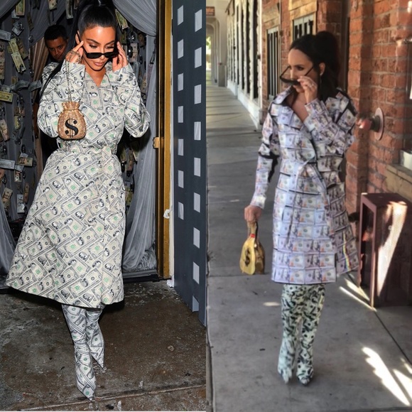 money print thigh high boots